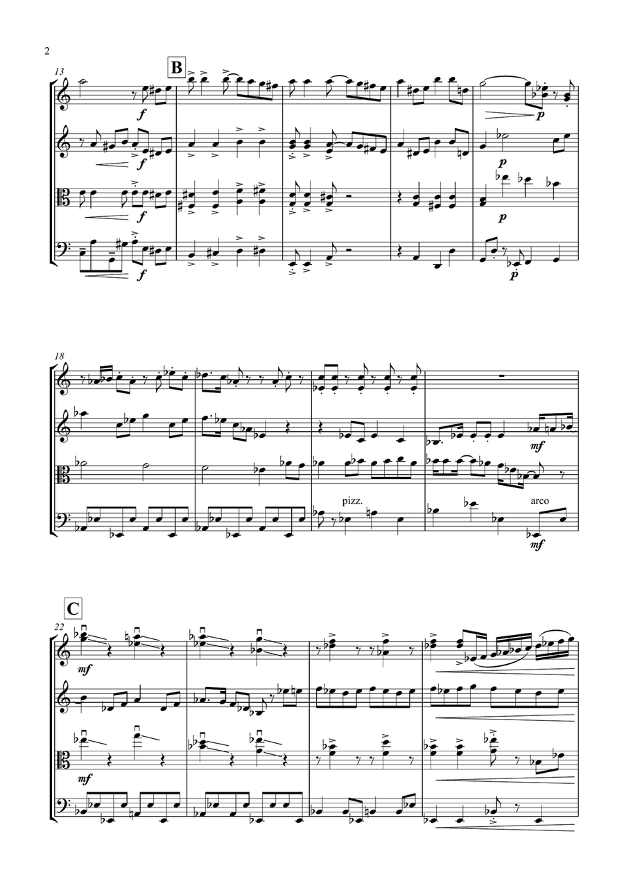 Be Our Guest Be Our Guest String Quartet scores gallery preview page 2
