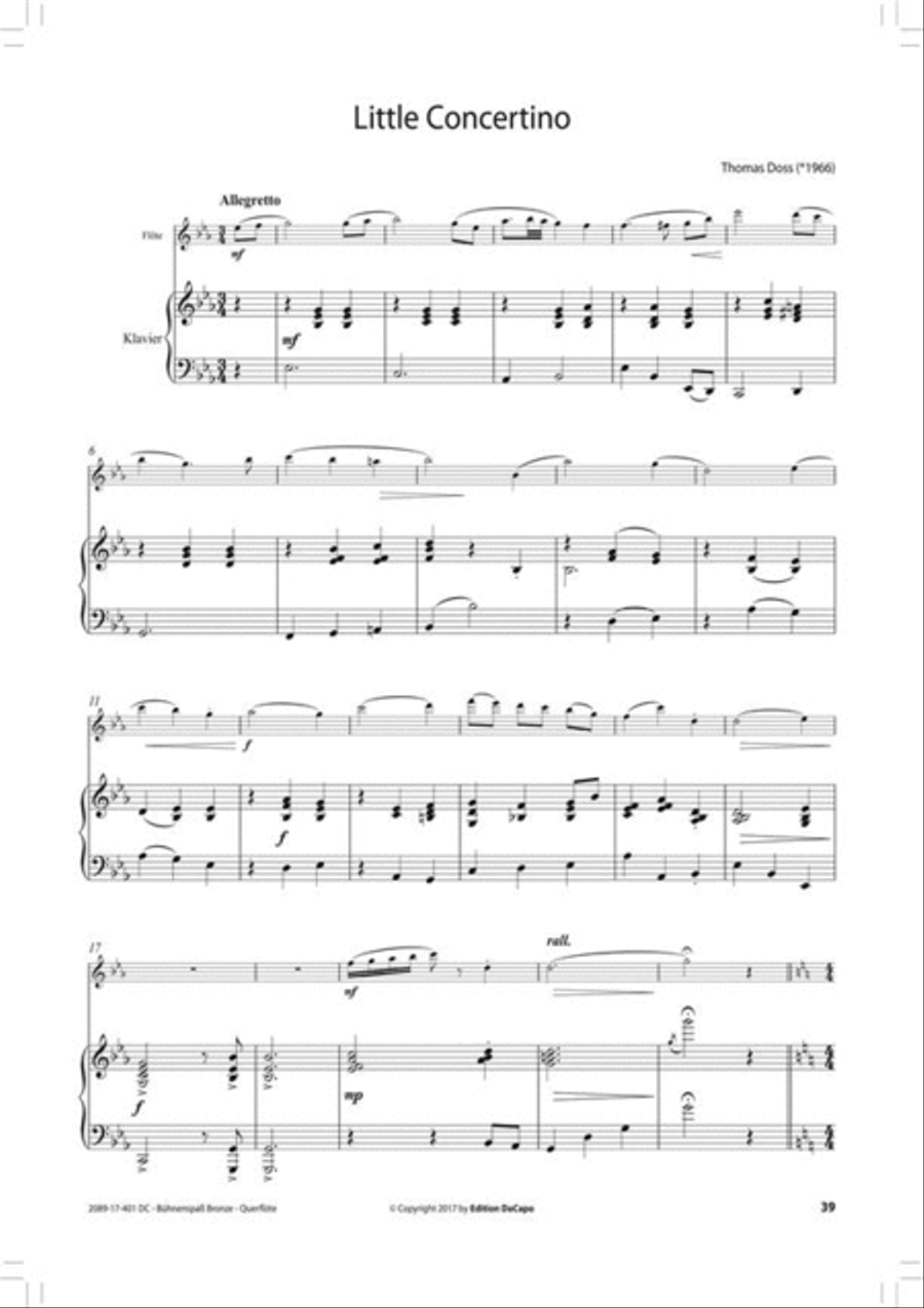 Da Capo Bühnenspaß Bronze - Klavierbegl Flöte Flute scores gallery preview page 5