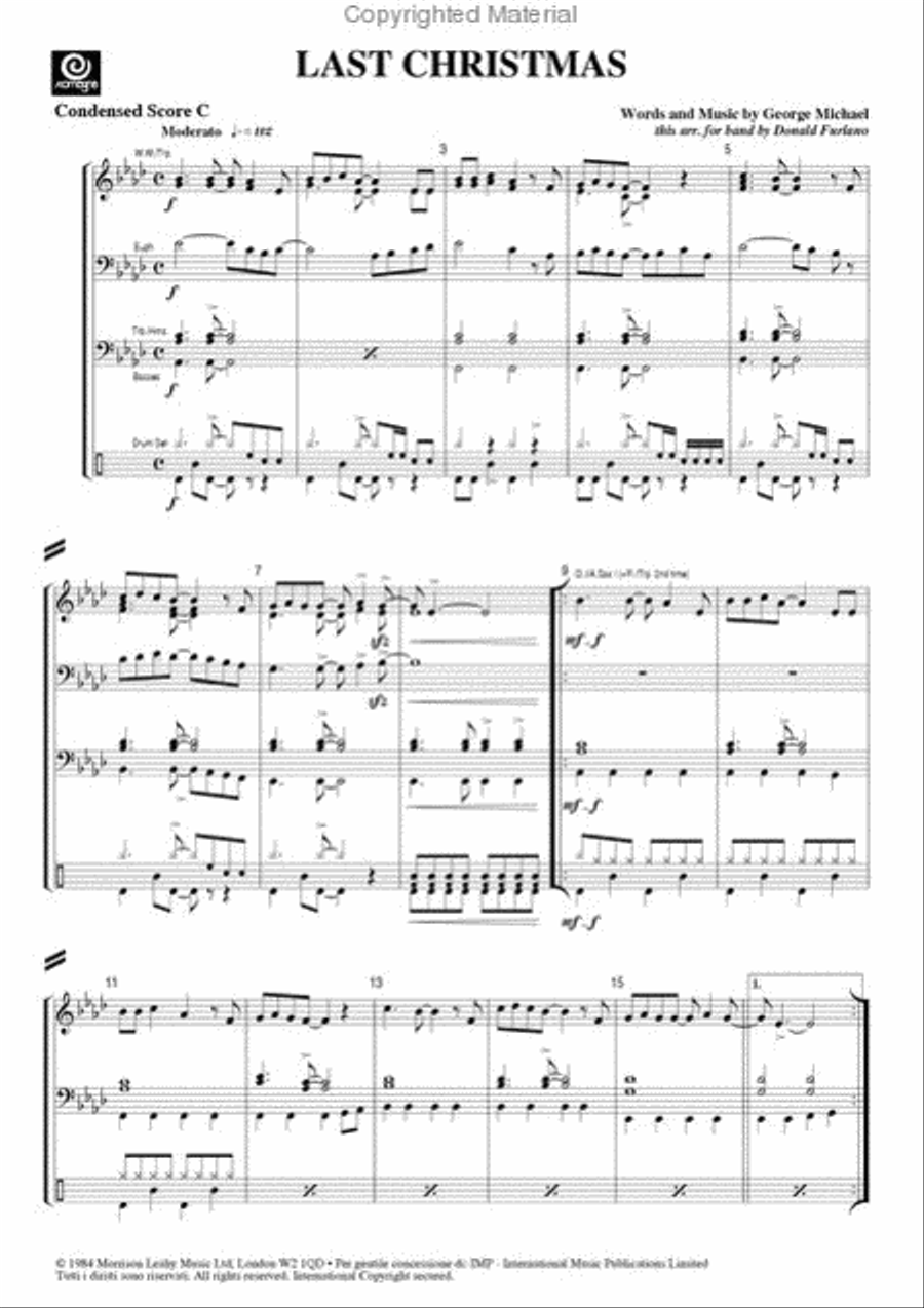 Last Christmas Last Christmas Marching Band scores gallery preview page 3