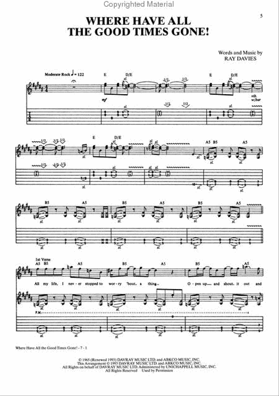 Van Halen – Diver Down Electric Guitar scores gallery preview page 2