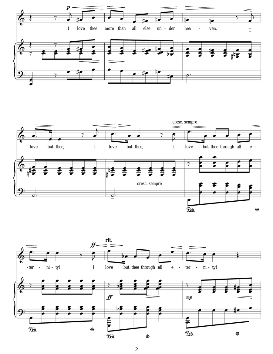 I Love Thee (Ich Liebe Dich) Piano, Vocal scores gallery preview page 2