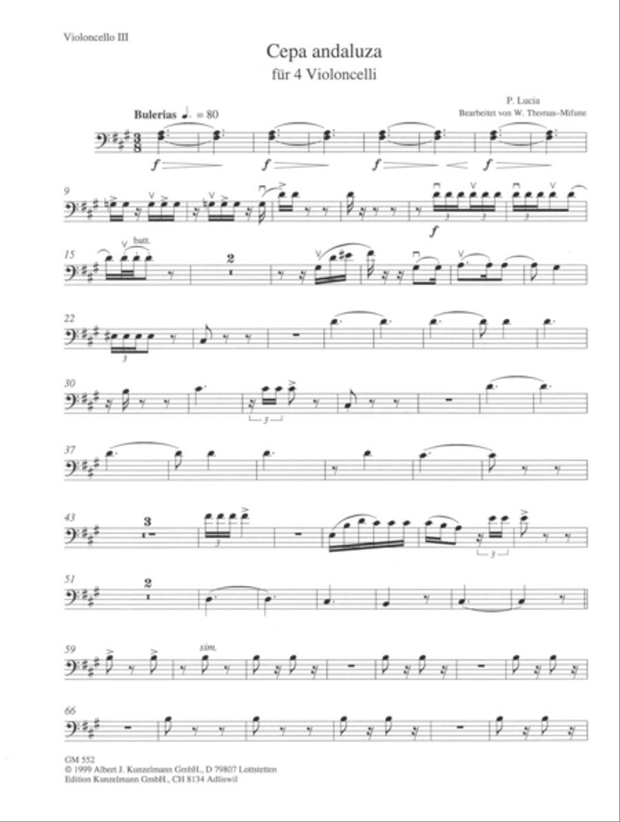 Cepa andaluza Cello scores gallery preview page 2