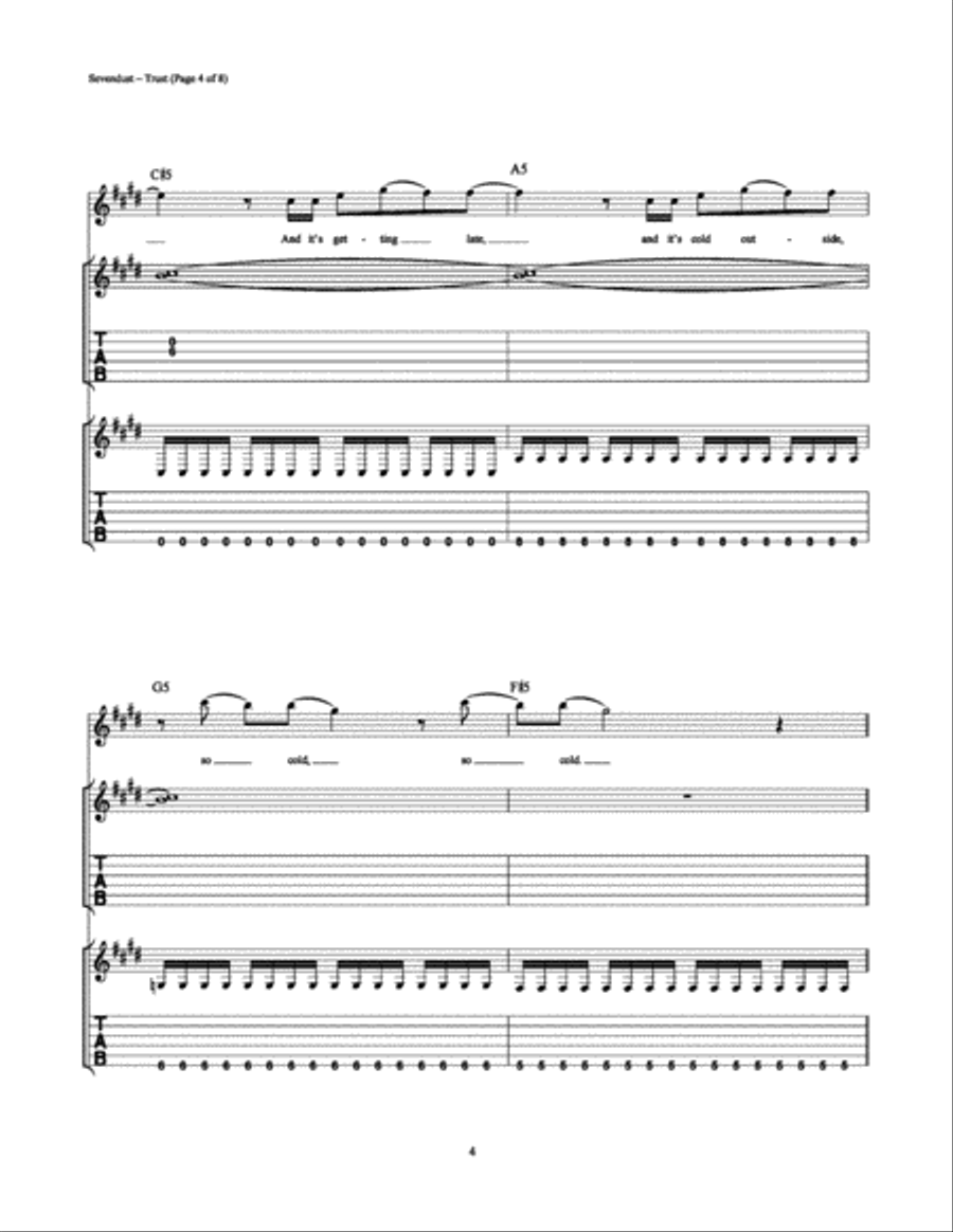 Trust Electric Guitar scores gallery preview page 4