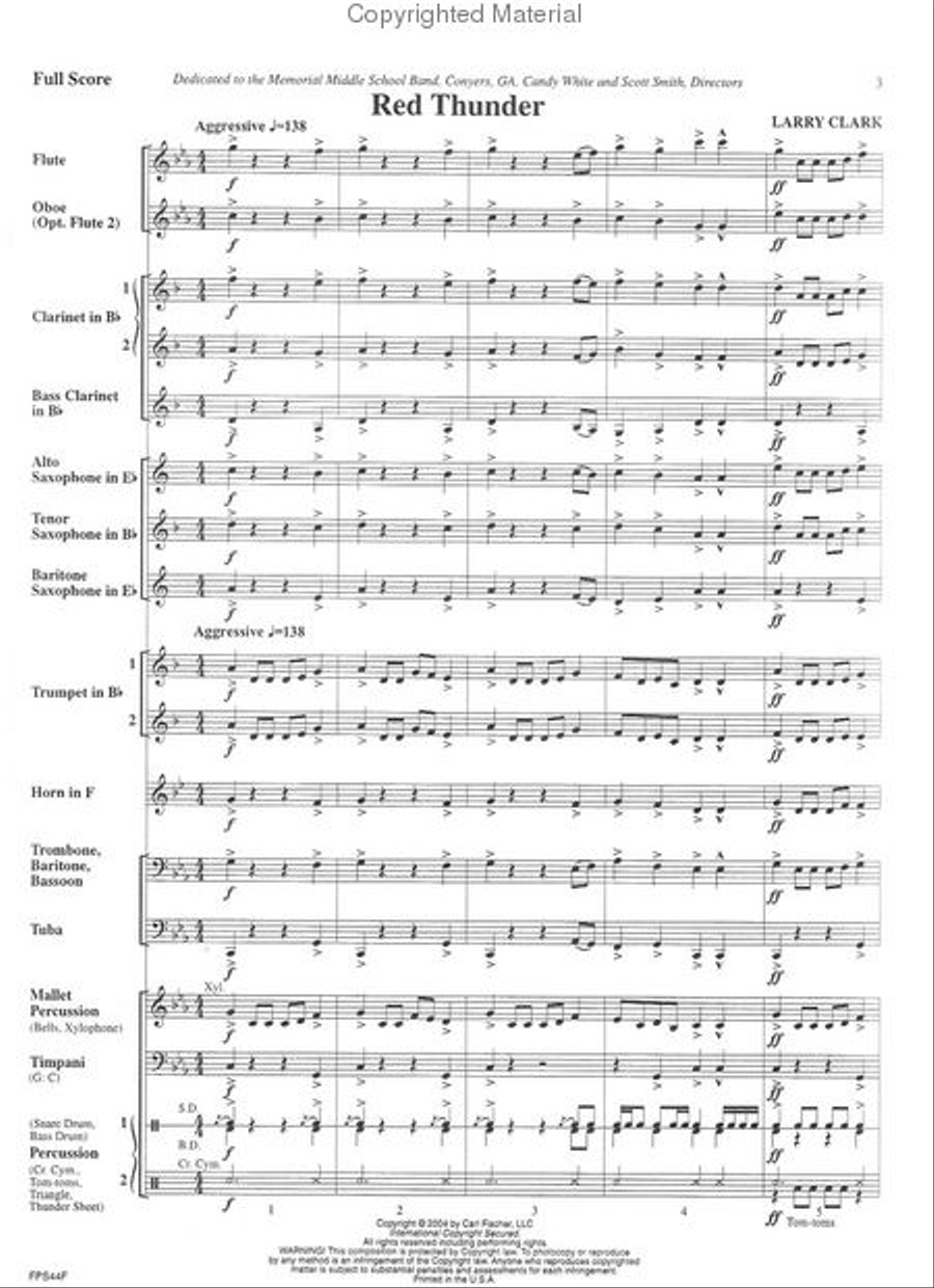 Red Thunder Concert Band scores gallery preview page 2