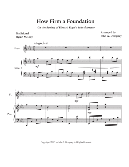 How Firm a Foundation (Flute and Piano) image number null