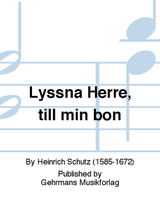 Book cover for Lyssna Herre, till min bon