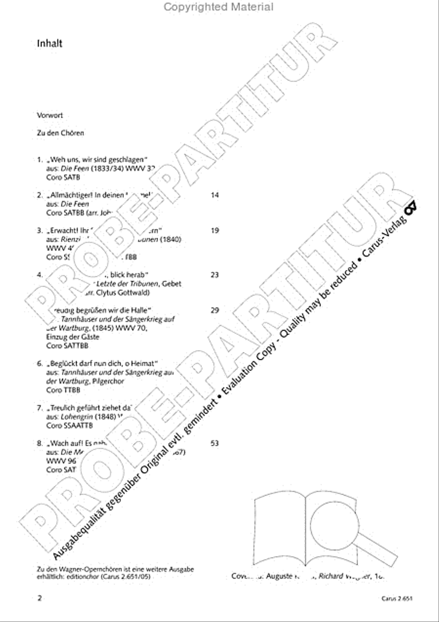 Choral collection Great Opera Choruses - Richard Wagner (choir & piano) Choir scores gallery preview page 3