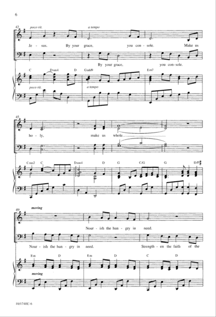 Make Us Holy, Make Us Whole 4-Part scores gallery preview page 6