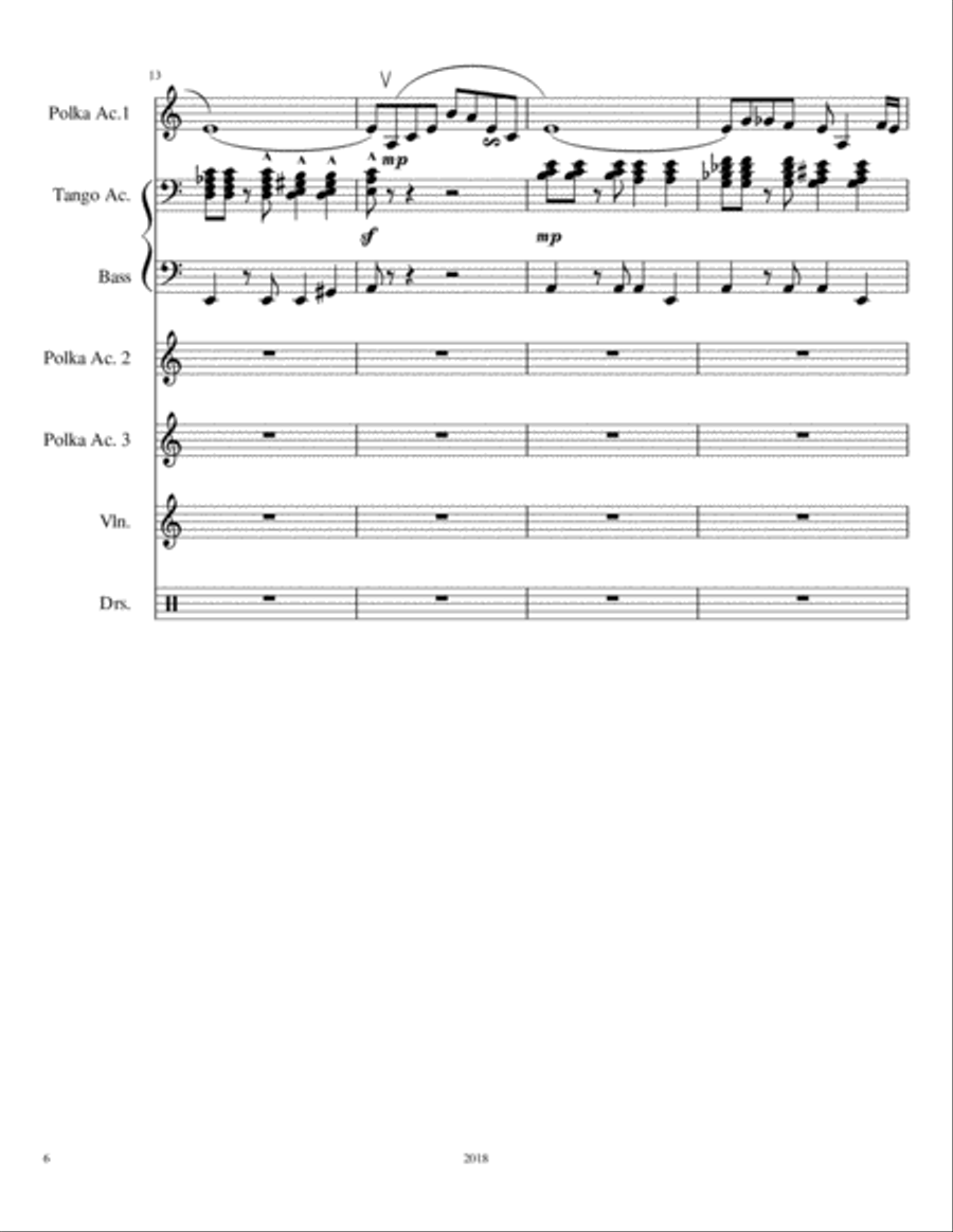 Tuscan Valley (Tango) Small Ensemble scores gallery preview page 6