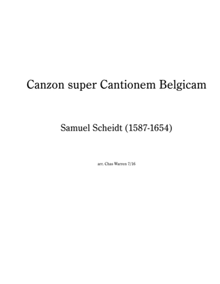 Book cover for Canzon super Cantionem Belgicam (Samuel Scheidt) for Brass Quintet