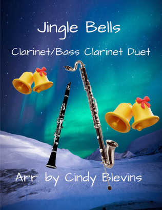 Book cover for Jingle Bells, for Clarinet and Bass Clarinet