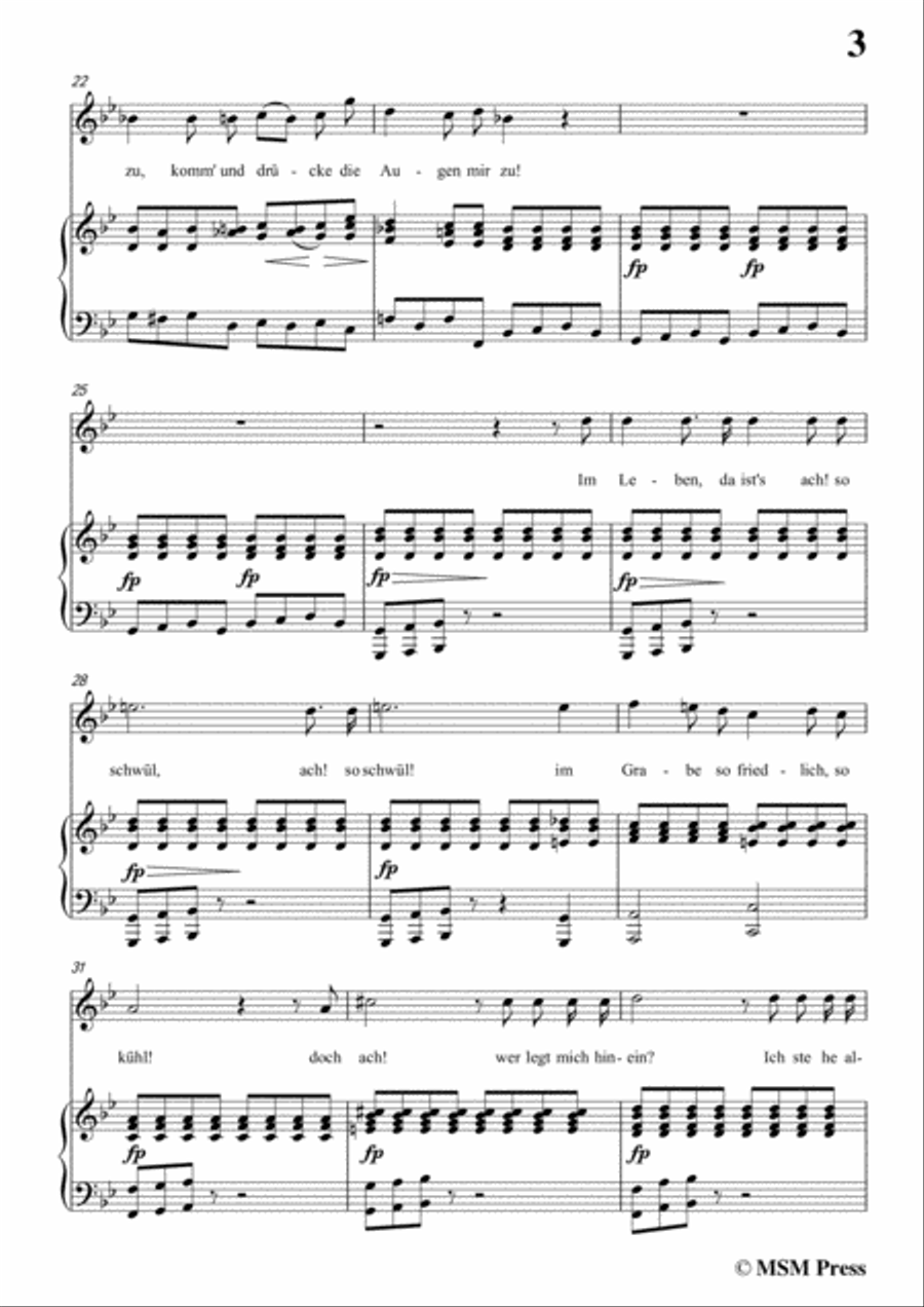 Schubert-Todtengräbers Heimweh,in g minor,for Voice&Piano Voice scores gallery preview page 5
