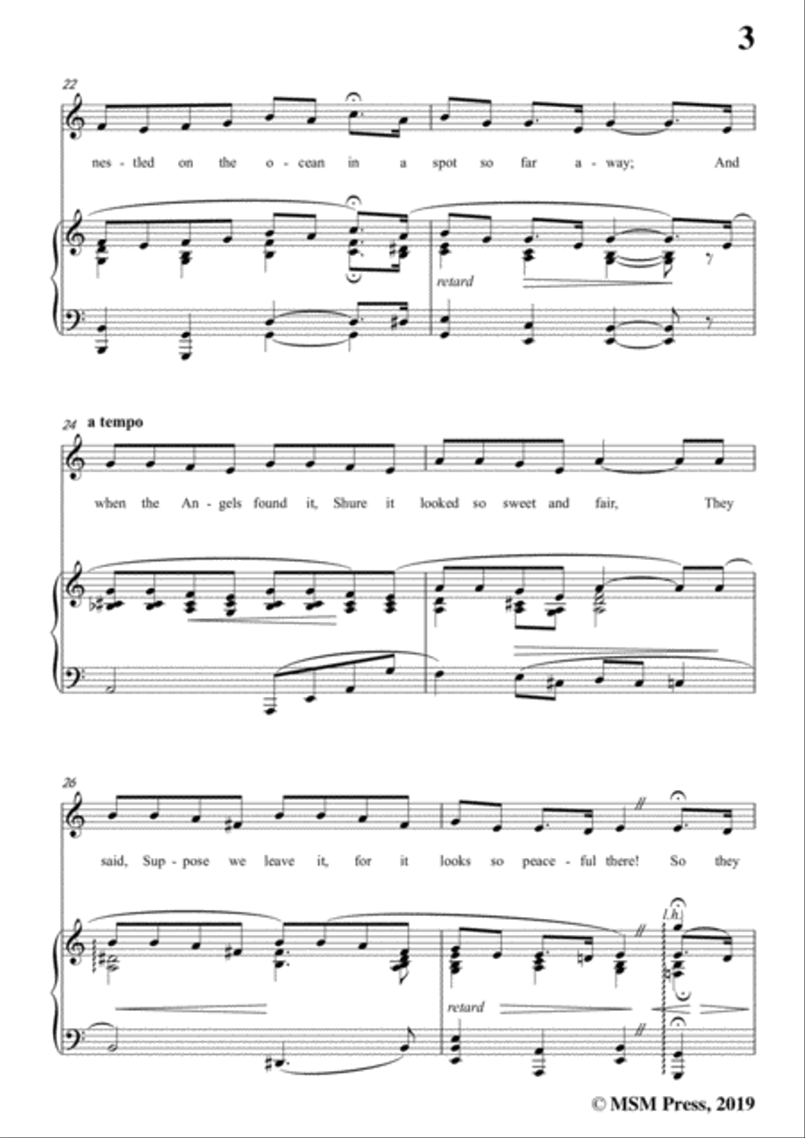Ernest R. Ball-Little Bit of Heaven,in e minor,for Voice and Piano Voice Solo scores gallery preview page 5
