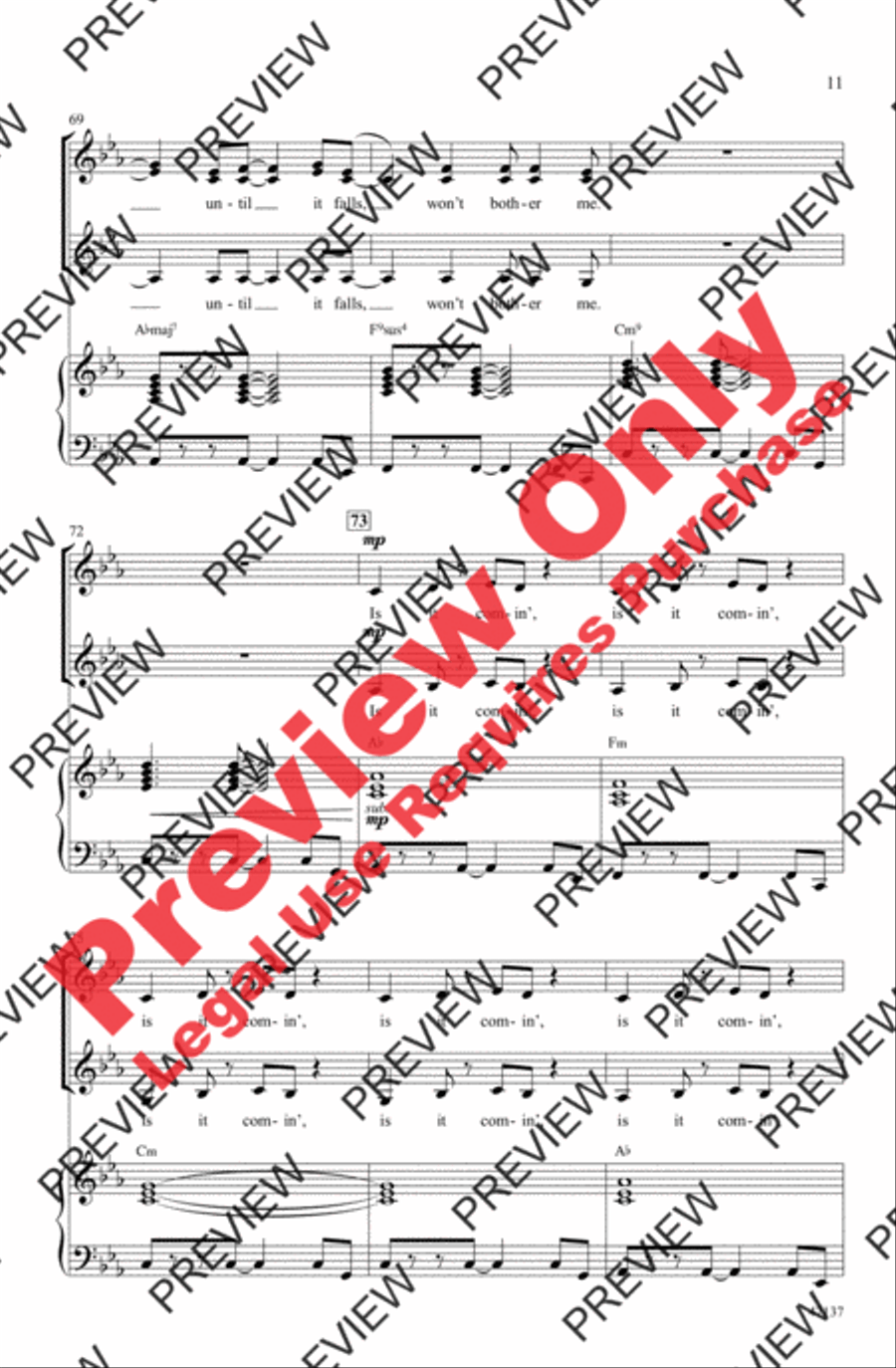 Feel It Still Women's Choir scores gallery preview page 11