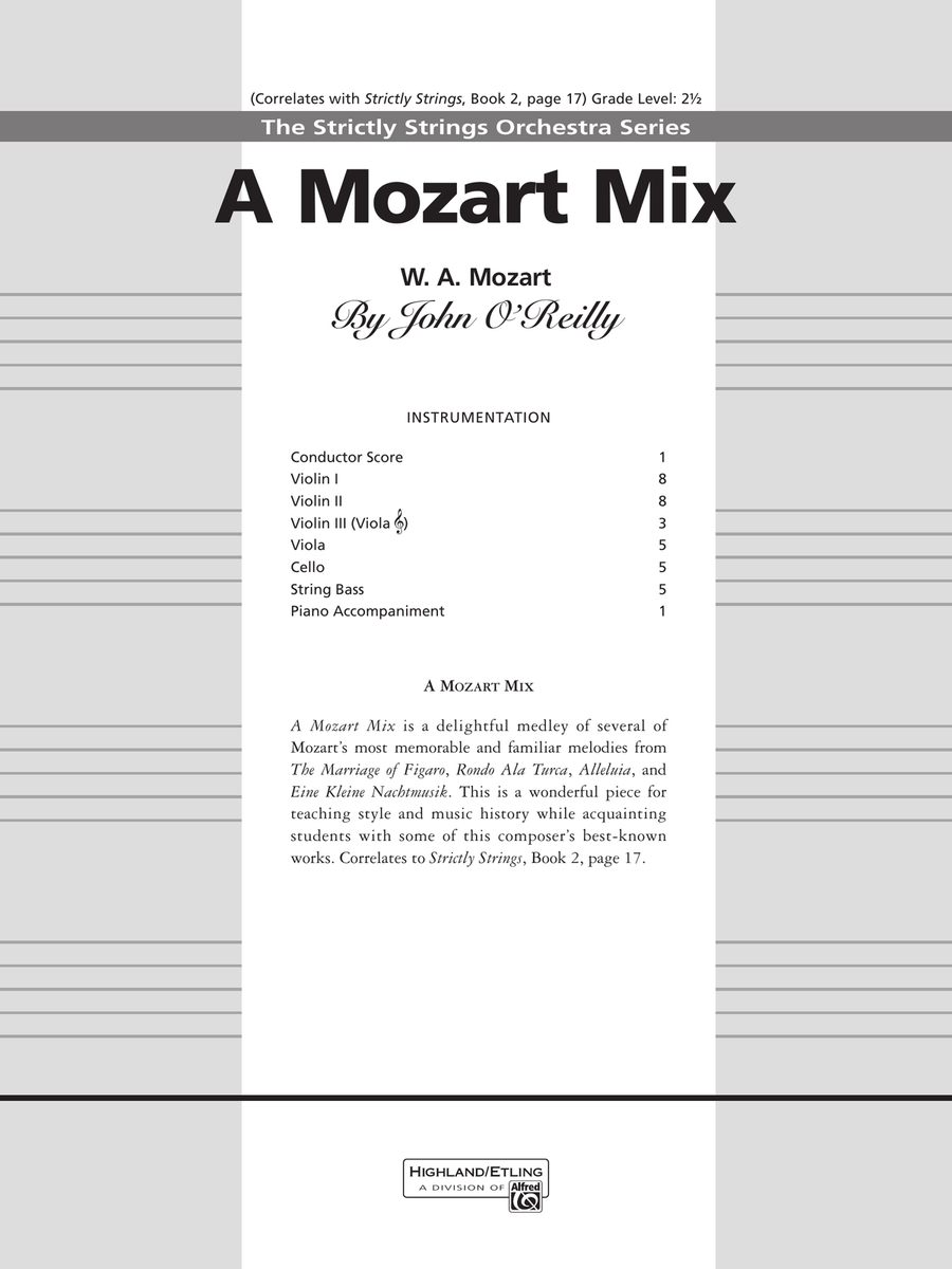 A Mozart Mix: Score