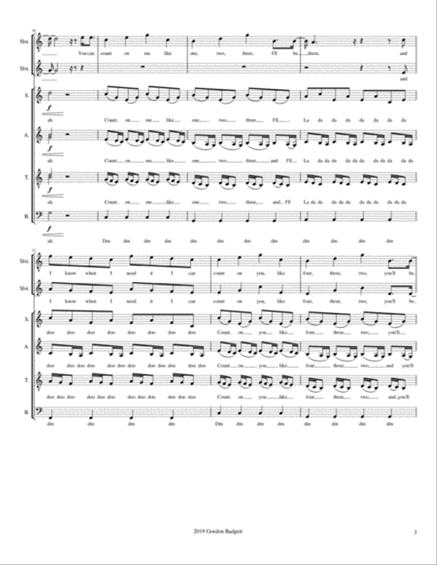 Count On Me A Cappella scores gallery preview page 3
