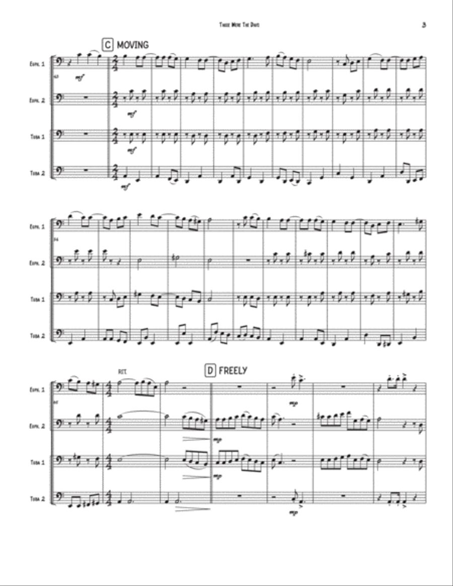 Those Were The Days Those Were The Days Brass Quartet scores gallery preview page 3