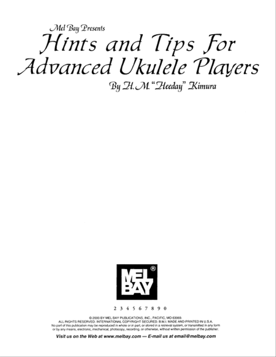 Hints & Tips for Advanced Ukulele Players (Hawaiian Style)