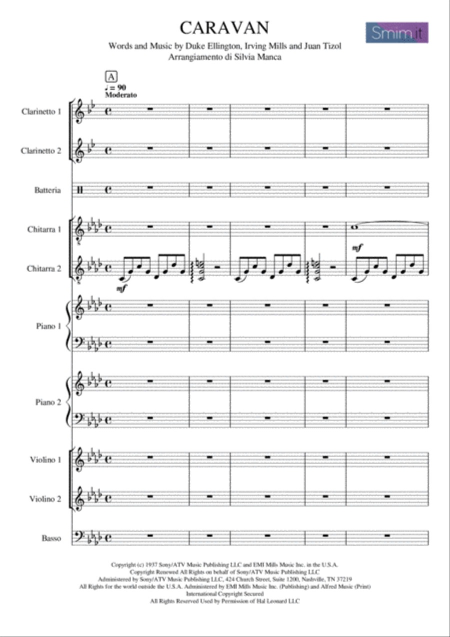 Caravan featured in SOPHISTICATED LADIES Clarinet scores gallery preview page 1