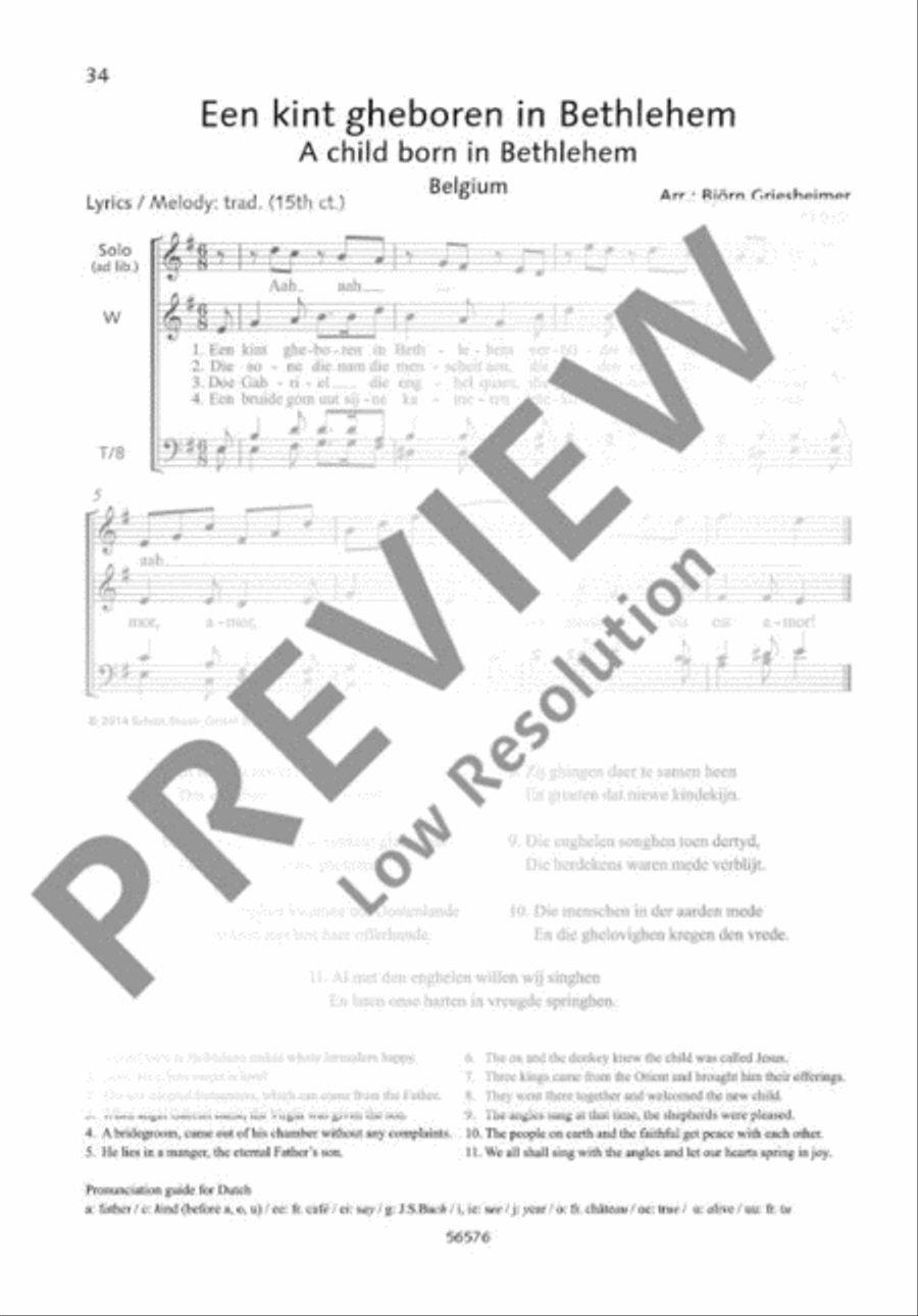 A child born in Bethlehem Mixed Choir scores gallery preview page 2