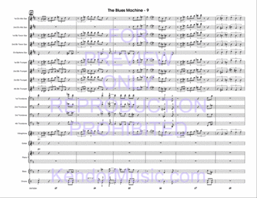 Blues Machine, The Blues Machine, The Jazz Ensemble scores gallery preview page 10