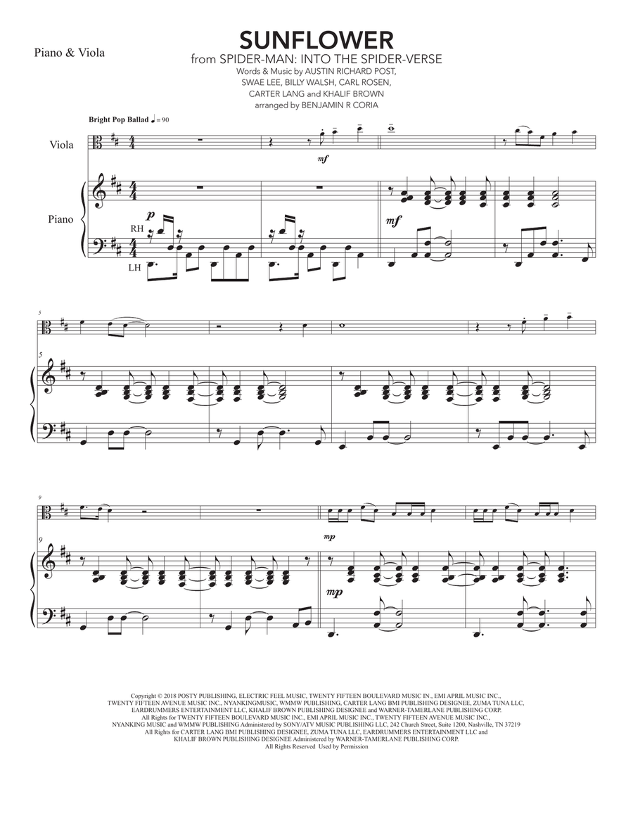 Sunflower Viola scores gallery preview page 3