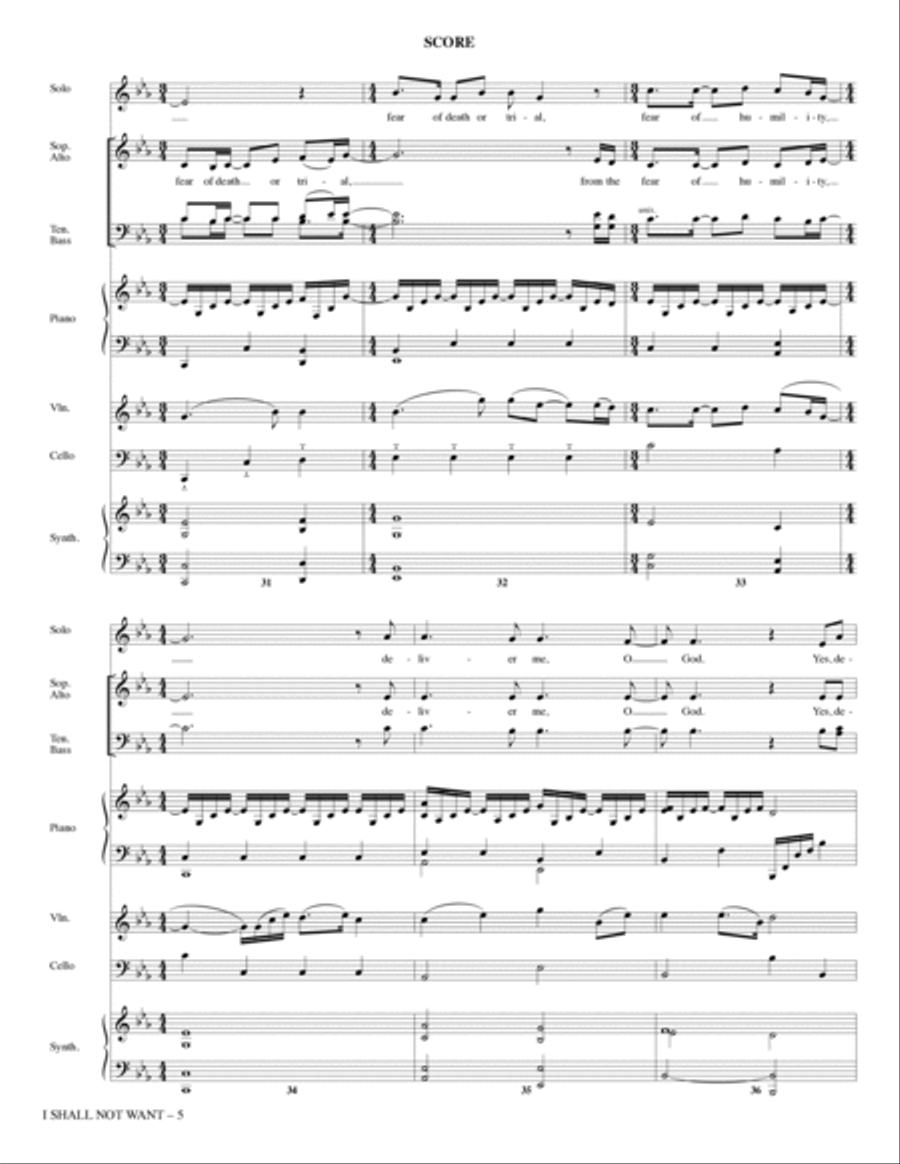 I Shall Not Want - Full Score Choir scores gallery preview page 5