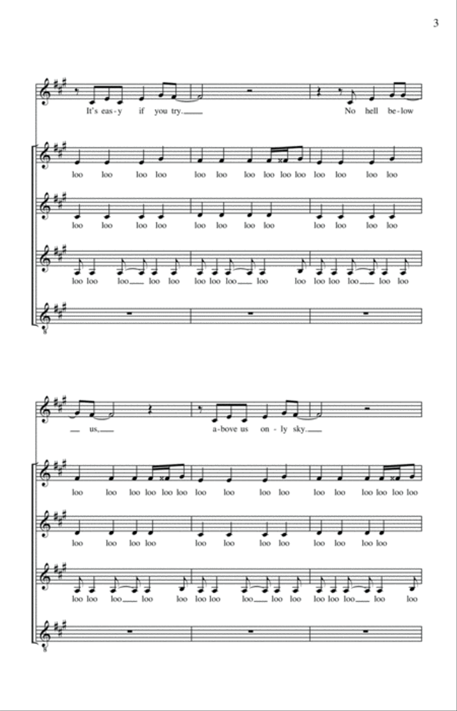 Imagine (arr. Deke Sharon) SSA scores gallery preview page 2
