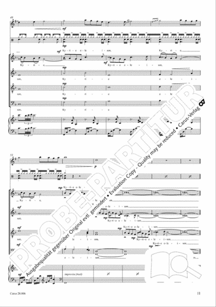 Pastoral Mass 4-Part scores gallery preview page 12