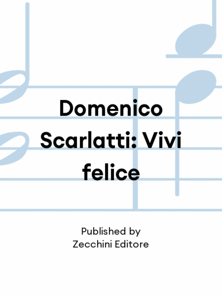 Book cover for Domenico Scarlatti: Vivi felice