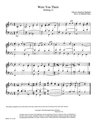 Book cover for Were You There (2 settings) (Hymn Harmonization)