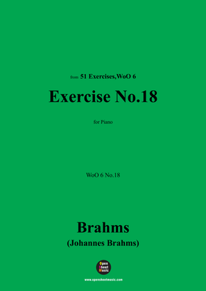 Book cover for Brahms-Exercise No.18,WoO 6 No.18,for Piano