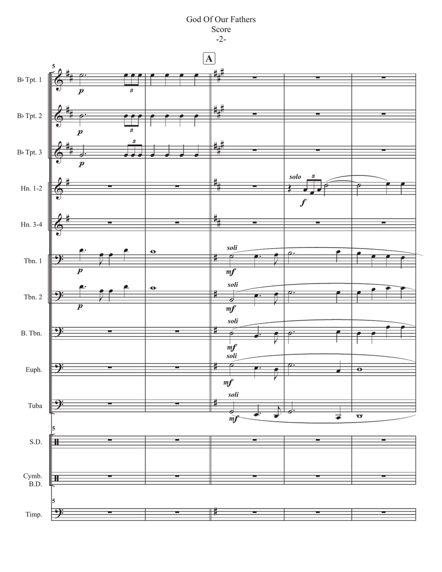 God Of Our Fathers for Brass Ensemble God Of Our Fathers for Brass Ensemble Brass Ensemble scores gallery preview page 4