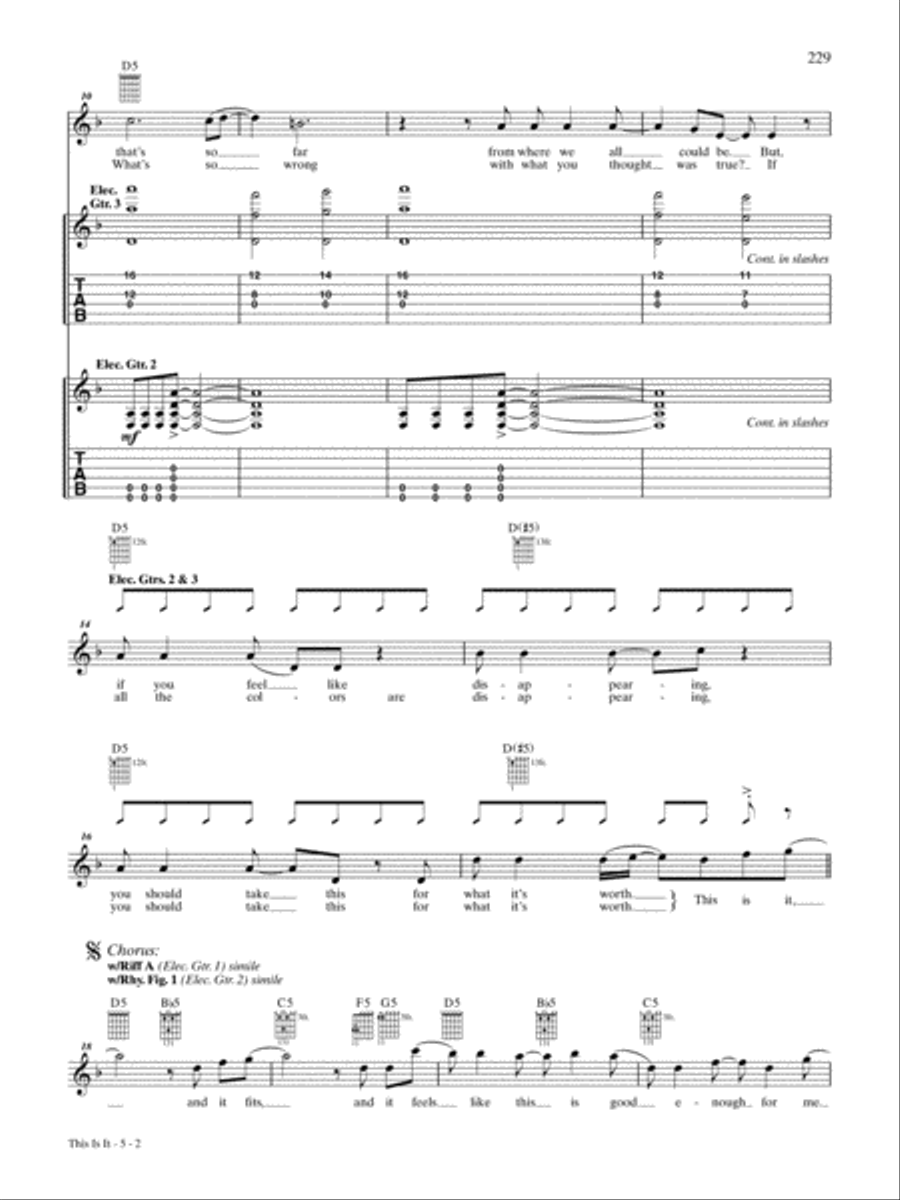This Is It Guitar Tablature scores gallery preview page 2