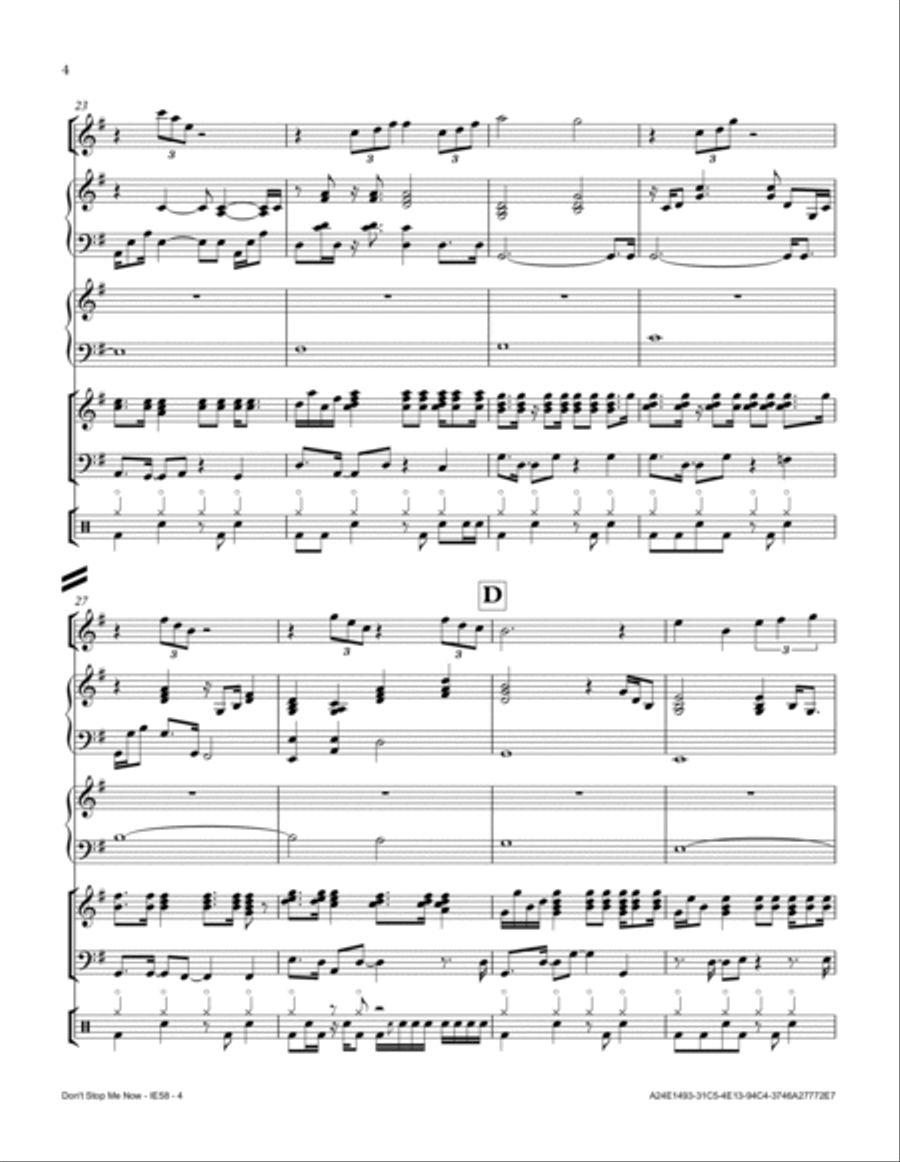 Don't Stop Me Now Small Ensemble scores gallery preview page 4