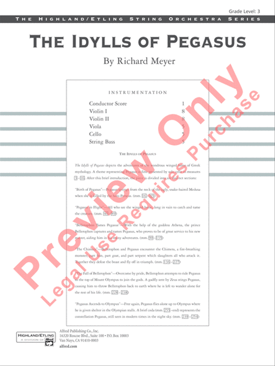 The Idylls of Pegasus String Orchestra scores gallery preview page 2