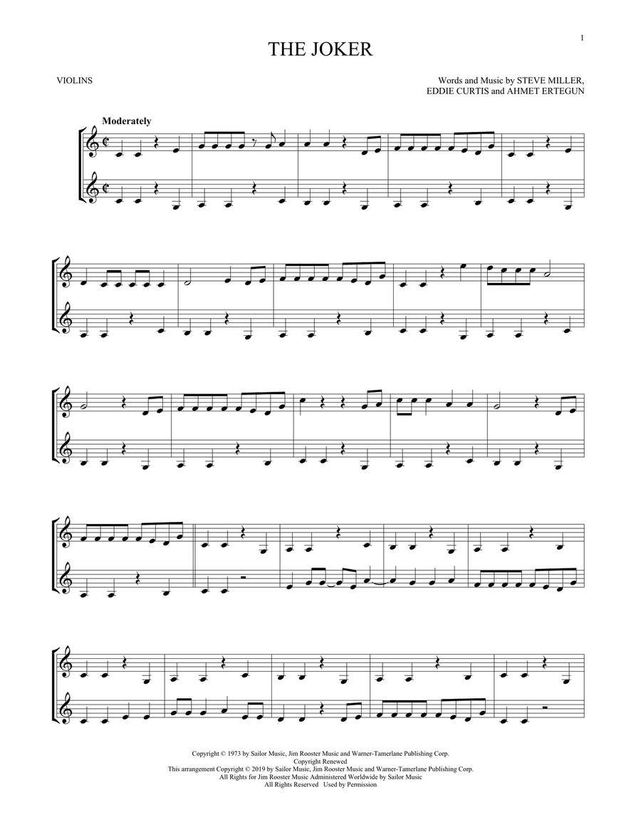 The Joker The Joker String Duet scores gallery preview page 1