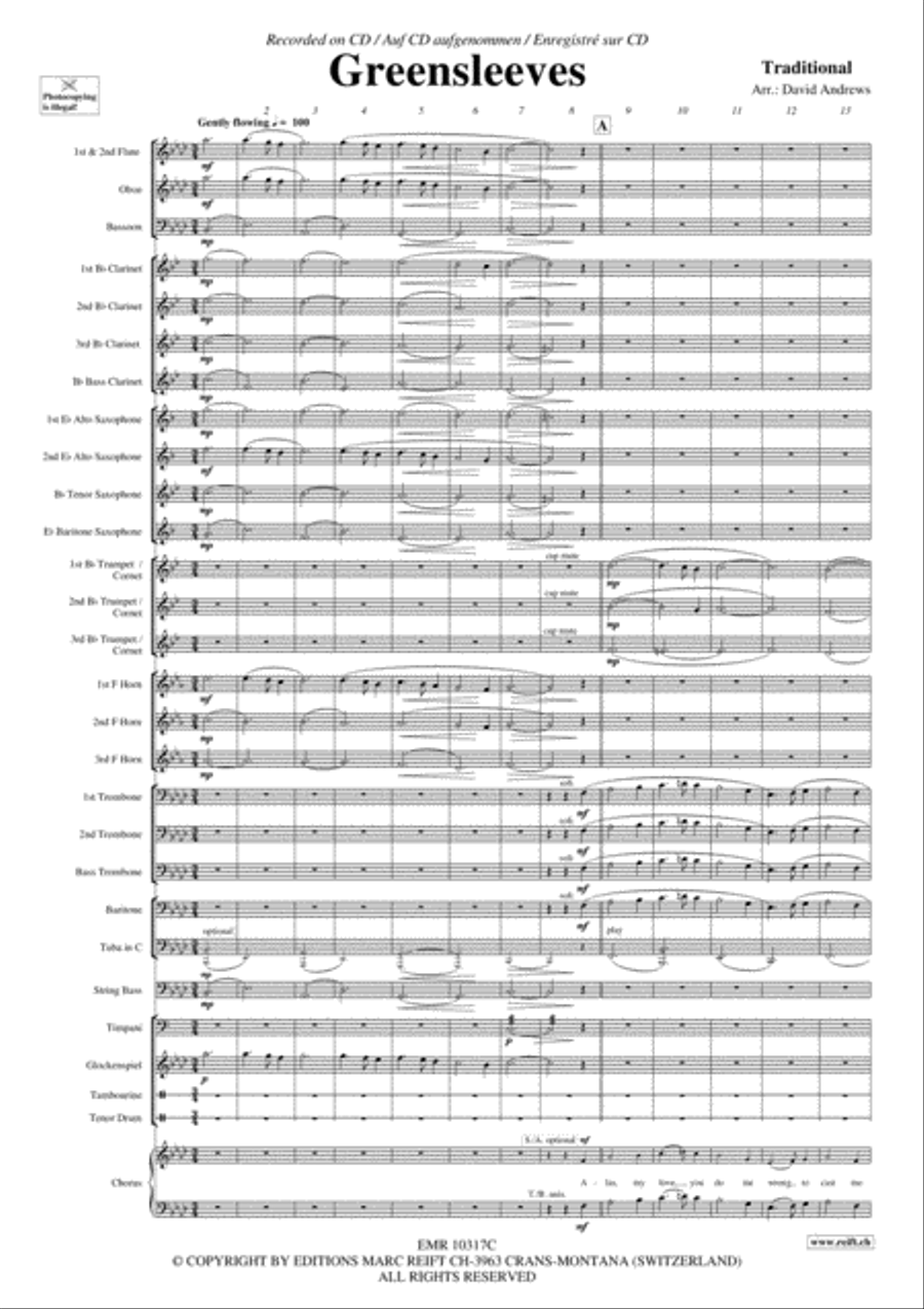 Greensleeves Greensleeves 4-Part scores gallery preview page 4