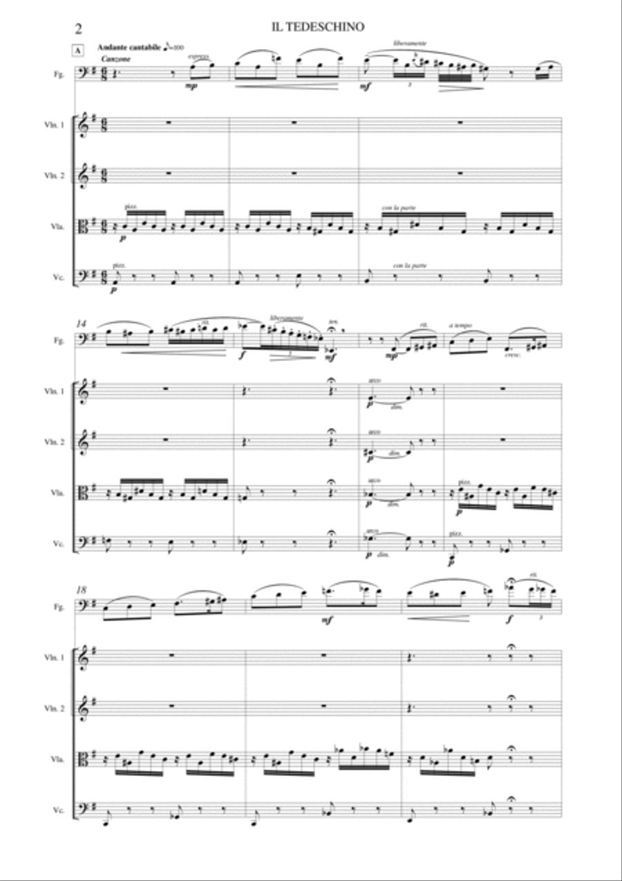 Salvatore Passantino: IL TEDESCHINO (ES-21-033) - Score Only String Quartet scores gallery preview page 6