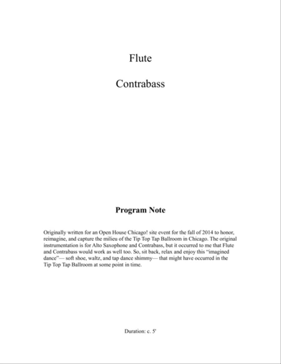 Tip Top Tap Ballroom Bonanza for Flute and Contrabass Flute scores gallery preview page 2