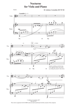 Nocturne for Viola and Piano