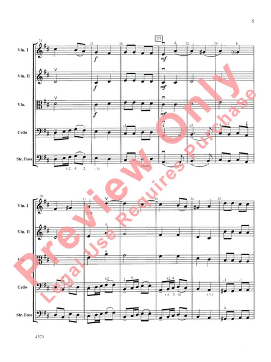 English Fugue String Orchestra scores gallery preview page 6