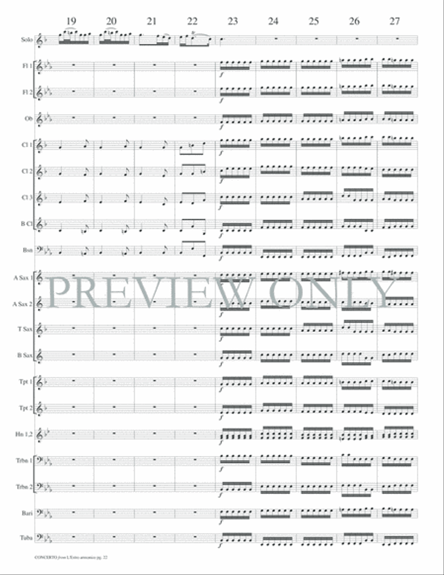 Concerto from L'Estro armonico Concert Band scores gallery preview page 25