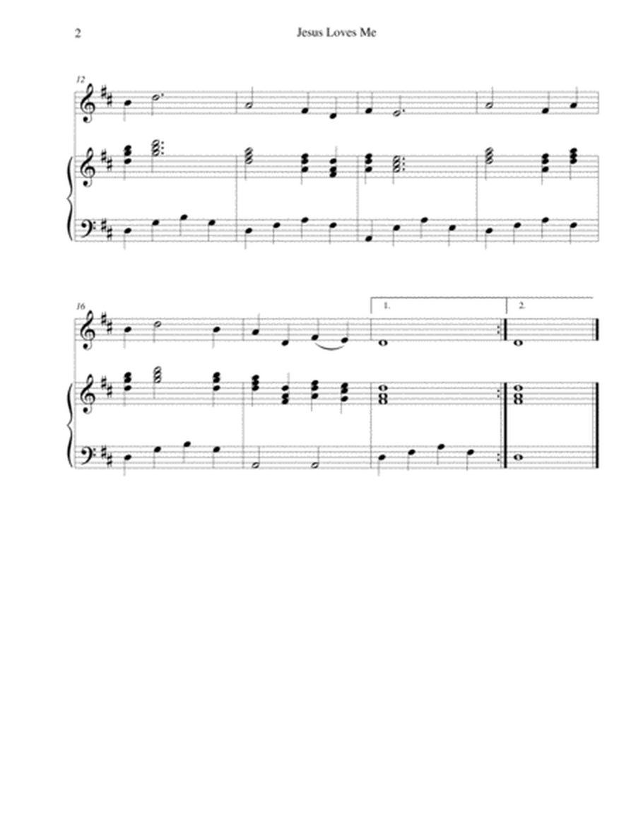 Jesus Loves Me - for beginning violin with optional piano accompaniment image number null
