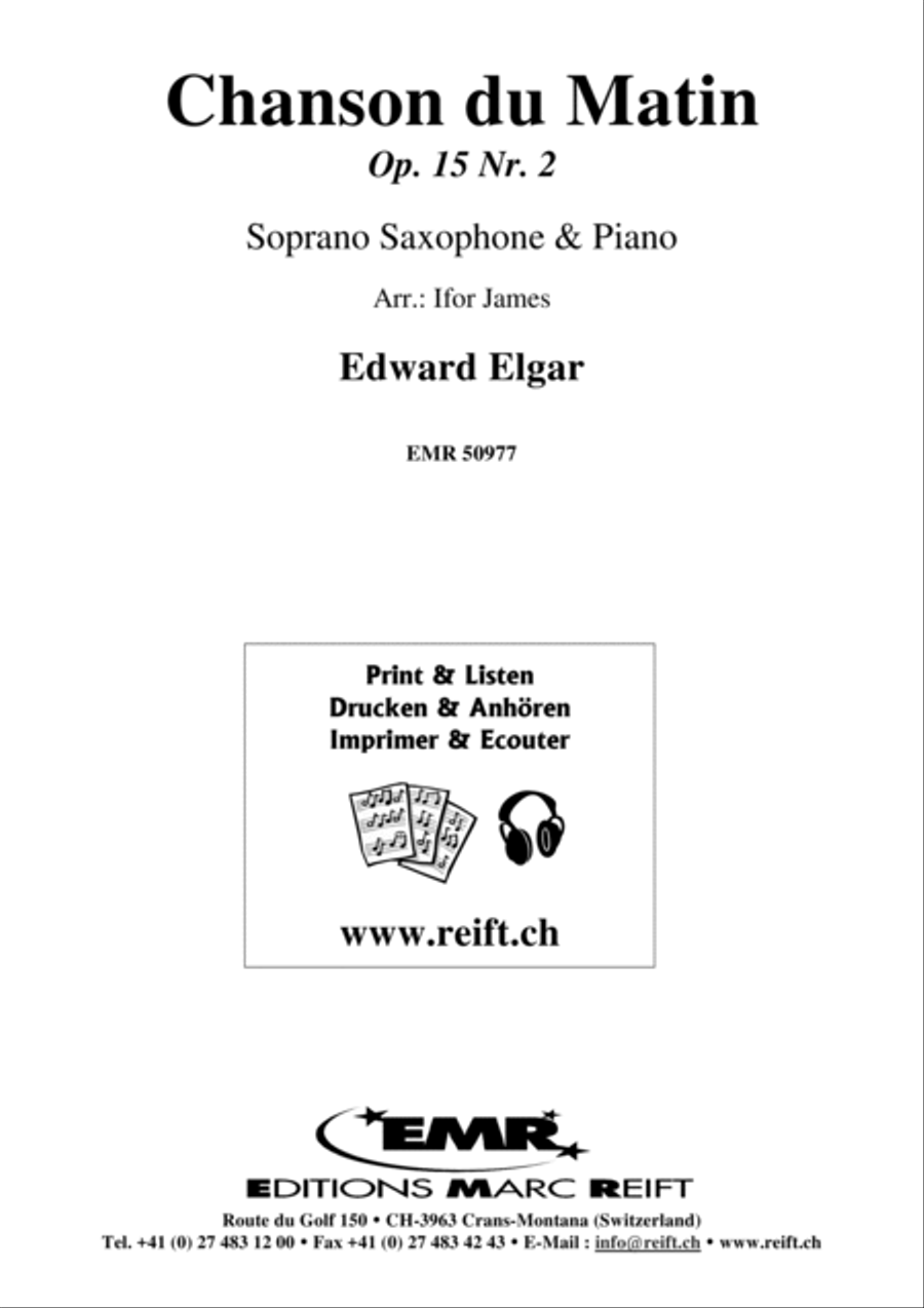 Chanson du Matin Soprano Saxophone scores gallery preview page 1