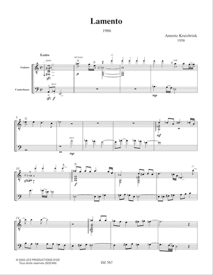 Lamento Lamento Double Bass scores gallery preview page 3