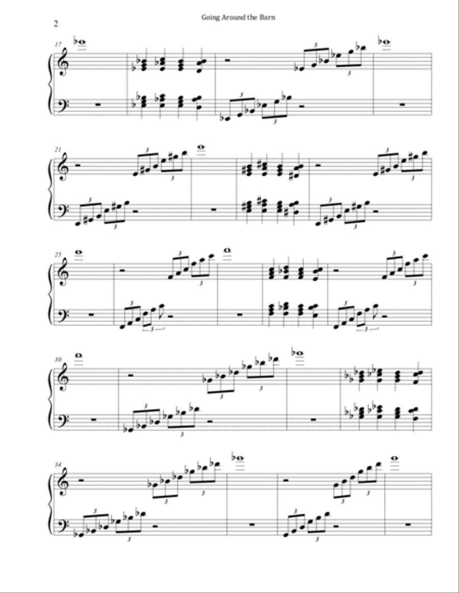 Going Around the Barn (Exercise for I-IV-V Progressions) Piano Method scores gallery preview page 2