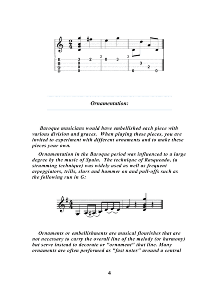 Robert de Visée Baroque Lute Suites Volume Three for Low G Ukulele