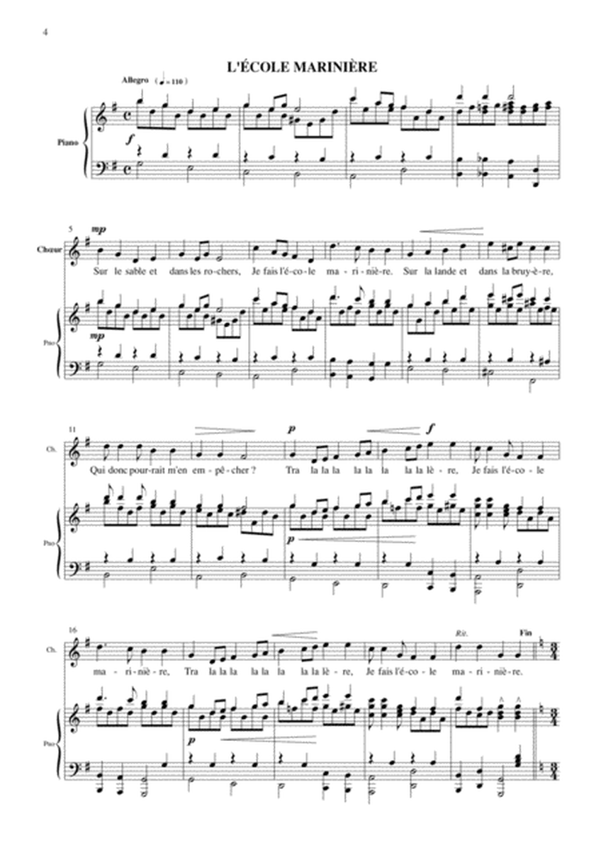Les Chants De La Mer (Choeur Et Piano)