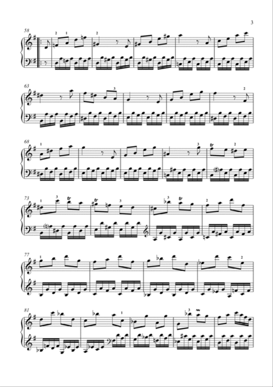 Haydn-Piano Sonata in G major,Hob.XVI.27(Piano solo) Small Ensemble scores gallery preview page 4